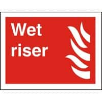 Fire Sign Wet Riser Self Adhesive Vinyl 15 x 20 cm