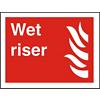 Fire Sign Wet Riser Plastic 20 x 30 cm