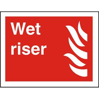 Fire Sign Wet Riser Plastic 20 x 30 cm