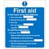 First Aid Sign First Aid Vinyl 23 x 19.5 cm