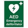 First Aid Sign AED Emergency Defibrillator Vinyl 20 x 15 cm