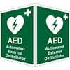 First Aid Sign AED External Plastic 20 x 15 cm