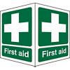 First Aid Sign First Aid Self Adhesive Plastic 20 x 15 cm