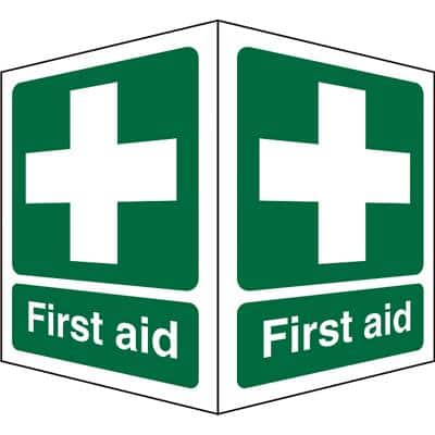 First Aid Sign First Aid Self Adhesive Plastic 20 x 15 cm