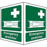 First Aid Sign Emergency Stretcher Plastic 20 x 15 cm