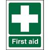 First Aid Sign First Aid Self Adhesive Vinyl 20 x 15 cm