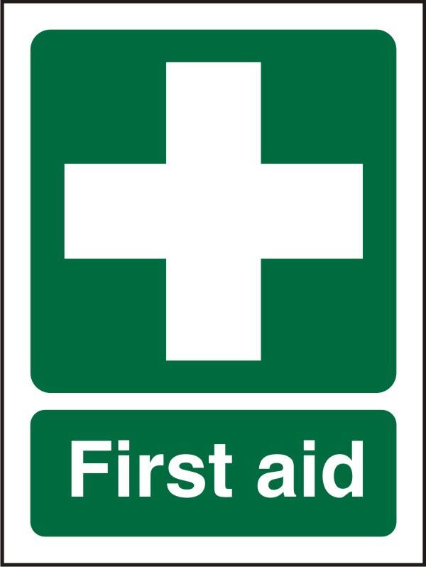 First Aid Sign First Aid Adhesive Plastic 20 x 15 cm