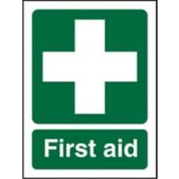 First Aid Sign First Aid Self Adhesive Plastic Assorted 20 x 15 cm