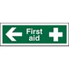First Aid Sign First Aid with Left Arrow Plastic 10 x 30 cm