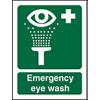First Aid Sign Emergency Eye Wash Self Adhesive Plastic 20 x 15 cm