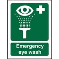 First Aid Sign Emergency Eye Wash Self Adhesive Plastic 20 x 15 cm