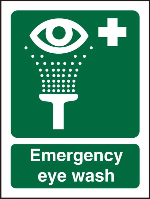 First Aid Sign Eye Wash Adhesive Plastic 30 x 20 cm