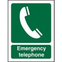 First Aid Sign Telephone Vinyl 30 x 20 cm