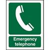 First Aid Sign Emergency Telephone Self Adhesive Plastic 20 x 15 cm