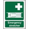 First Aid Sign Emergency Stretcher Self Adhesive Plastic 20 x 15 cm
