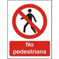 Prohibition Sign No Pedestrians Vinyl 20 x 15 cm