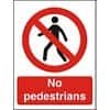 Prohibition Sign No Pedestrians Vinyl 30 x 20 cm