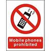 Prohibition Sign No Mobiles Plastic 40 x 30 cm