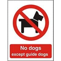 Prohibition Sign No Dogs Vinyl 30 x 20 cm