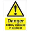 Warning Sign Battery Charging Plastic 40 x 30 cm