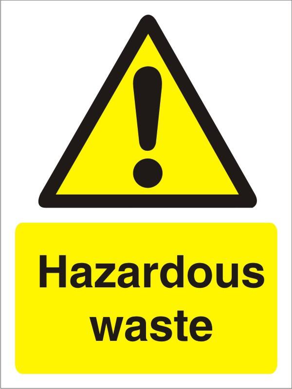 Warning Sign Hazardous Waste Adhesive Vinyl 40 x 30 cm