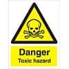 Warning Sign Toxic Hazard Plastic 20 x 15 cm