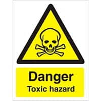 Warning Sign Toxic Hazard Adhesive Plastic 40 x 30 cm