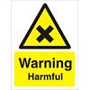 Warning Sign Harmful Plastic 20 x 15 cm