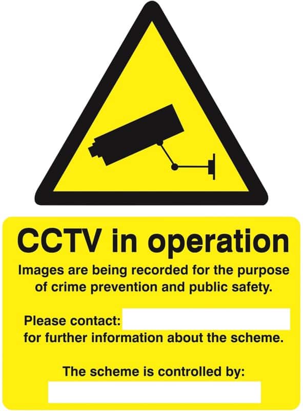 Warning Sign CCTV in operation Adhesive Plastic 40 x 30 cm