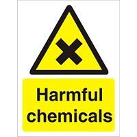 Warning Sign Harmful Chemicals Vinyl 30 x 20 cm