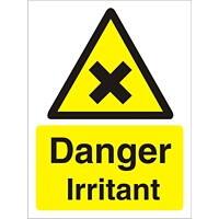 Warning Sign Irritant Vinyl 20 x 15 cm