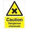 Warning Sign Chemicals Vinyl 30 x 20 cm