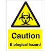 Warning Sign Biological Hazard Self Adhesive Vinyl 20 x 15 cm