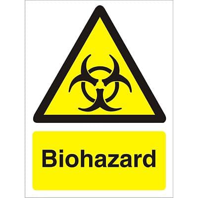 Warning Sign Biohazard Vinyl 20 x 15 cm