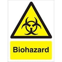 Warning Sign Biohazard Vinyl 30 x 20 cm