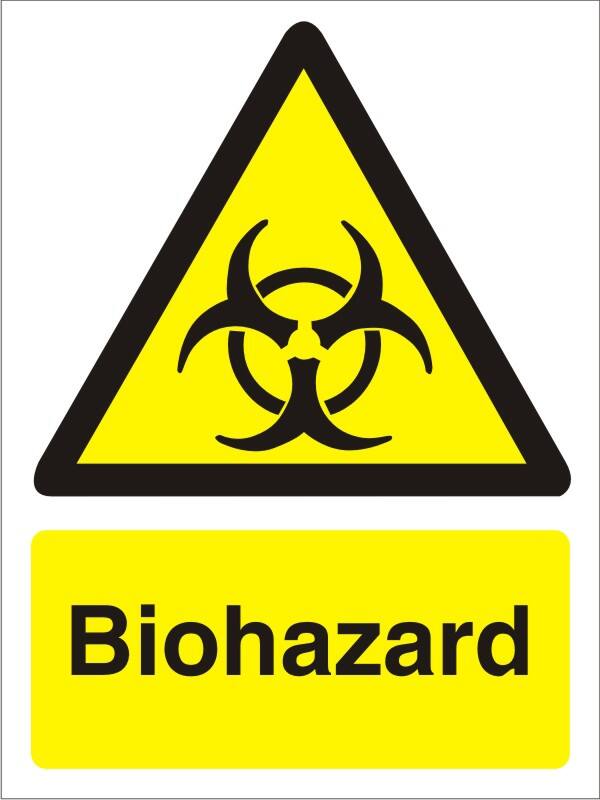 Warning Sign Biohazard Adhesive Vinyl 40 x 30 cm