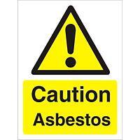 Warning Sign Asbestos Vinyl 20 x 15 cm