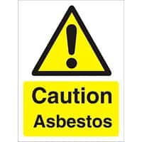 Warning Sign Asbestos Plastic 40 x 30 cm