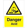 Warning Sign Acid Vinyl 30 x 20 cm