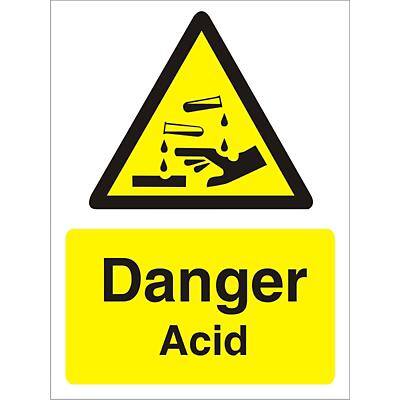 Warning Sign Acid Plastic 40 x 30 cm