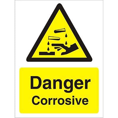 Warning Sign Corrosive Plastic 30 x 20 cm