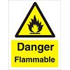 Warning Sign Flammable Vinyl 30 x 20 cm