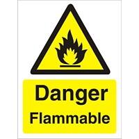 Warning Sign Flammable Vinyl 40 x 30 cm