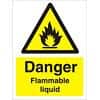 Warning Sign Flammable Liquid Plastic 40 x 30 cm