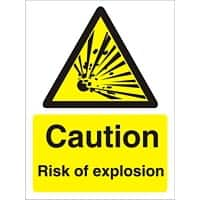 Warning Sign Risk of Explosion Self Adhesive Vinyl 30 x 20 cm