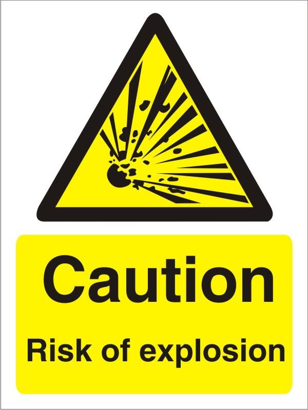 Warning Sign Explosion Adhesive Plastic 40 x 30 cm