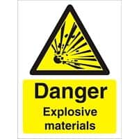 Warning Sign Explosion Adhesive Vinyl 30 x 20 cm