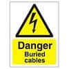 Warning Sign Buried Cables Plastic 30 x 20 cm