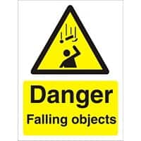 Warning Sign Falling Objects Plastic 40 x 30 cm