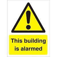 Warning Sign Building Alarmed Plastic 20 x 15 cm